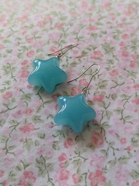 Blue Star Drop Earrings Whimsical Y2K Kawaii Fashion Earrings